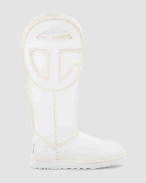 UGG All Gender X TELFAR Logo Tall Støvler Herre Hvide | DKP8642J