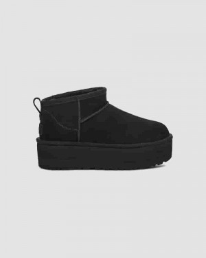 UGG Classic Ultra Mini Platform Støvler Dame Sort | DKM8555Q