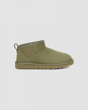 UGG Classic Ultra Mini Støvler Børn Olivengrøn | DKV8707R