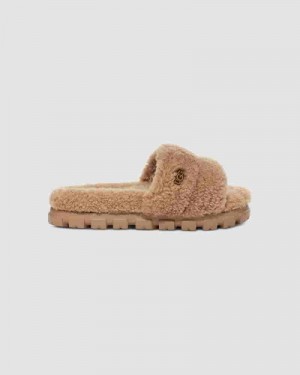 UGG Cozetta Curly Tøfler Børn Kaffe | DKU8730Z