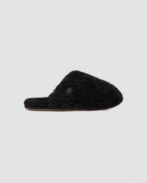 UGG Maxi Curly Slide Tøfler Børn Sort | DKX8716Y