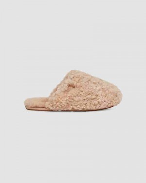 UGG Maxi Curly Slide Tøfler Dame Brune | DKM8607Q