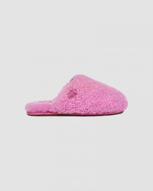 UGG Maxi Curly Slide Tøfler Dame Lyserød | DKN8605W