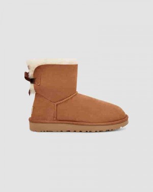 UGG Mini Bailey Bow II Boot Støvler Børn Brune | DKY8690X