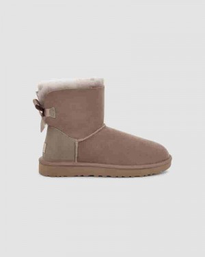 UGG Mini Bailey Bow II Boot Støvler Børn Khaki | DKE8687B