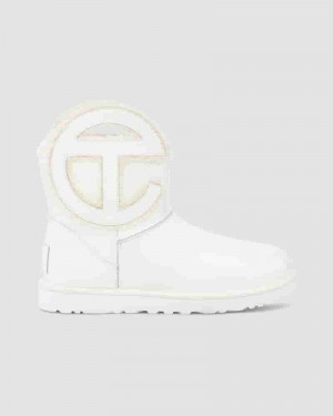 UGG X Telfar Logo Mini Crinkle Støvler Herre Hvide | DKY8638X