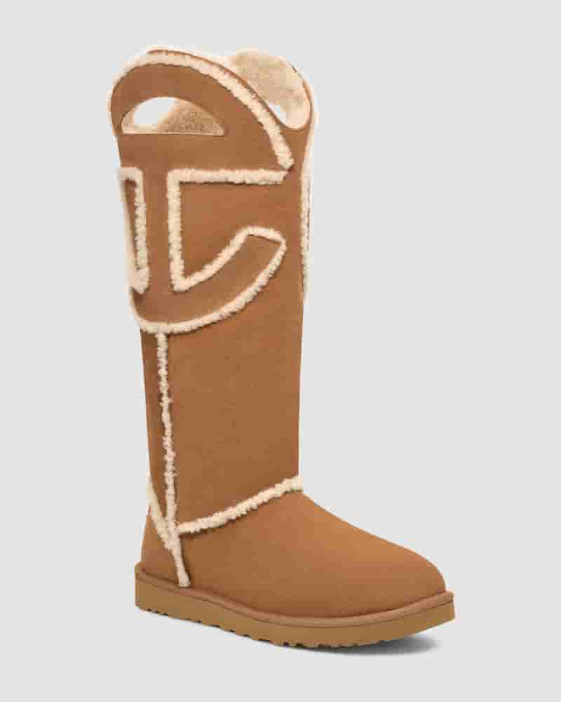 UGG All Gender X TELFAR Logo Tall Støvler Herre Brune | DKI8640L