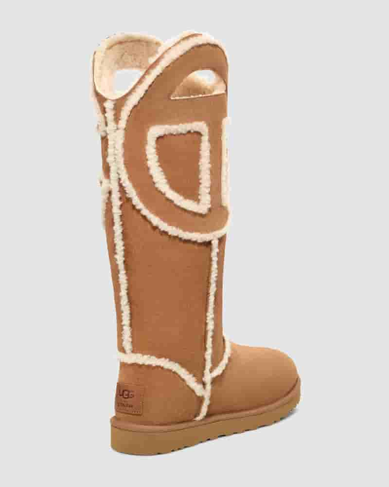 UGG All Gender X TELFAR Logo Tall Støvler Herre Brune | DKI8640L