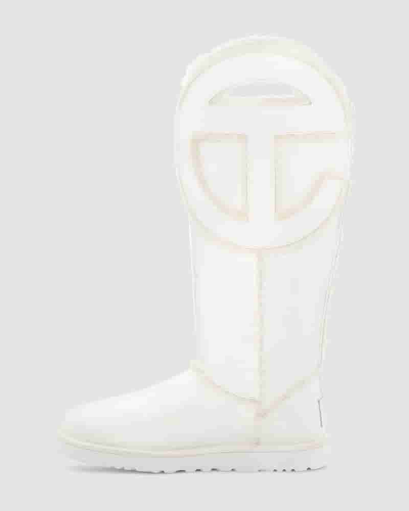 UGG All Gender X TELFAR Logo Tall Støvler Herre Hvide | DKP8642J