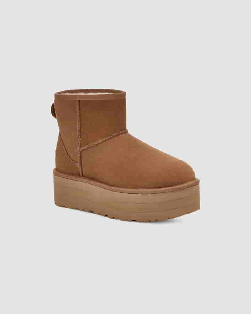 UGG Classic Mini Platform Støvler Børn Kaffe | DKM8710Q