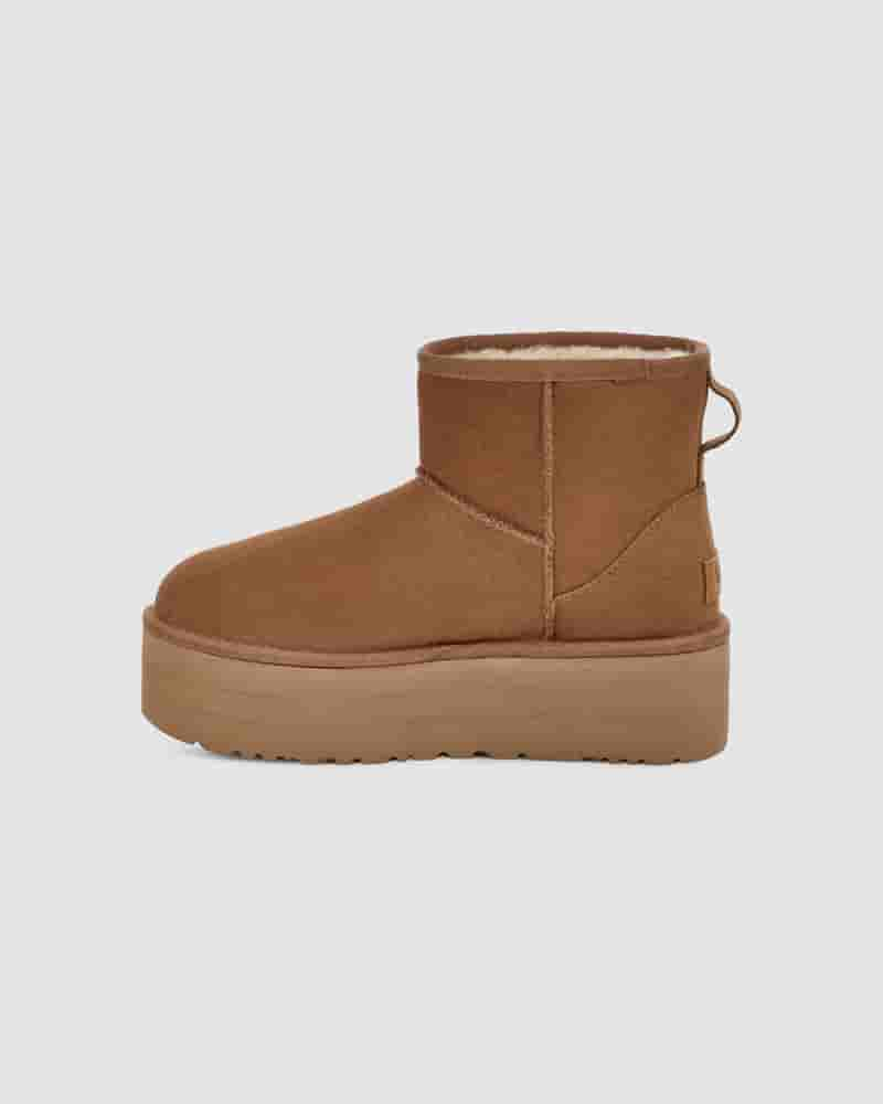 UGG Classic Mini Platform Støvler Børn Kaffe | DKM8710Q