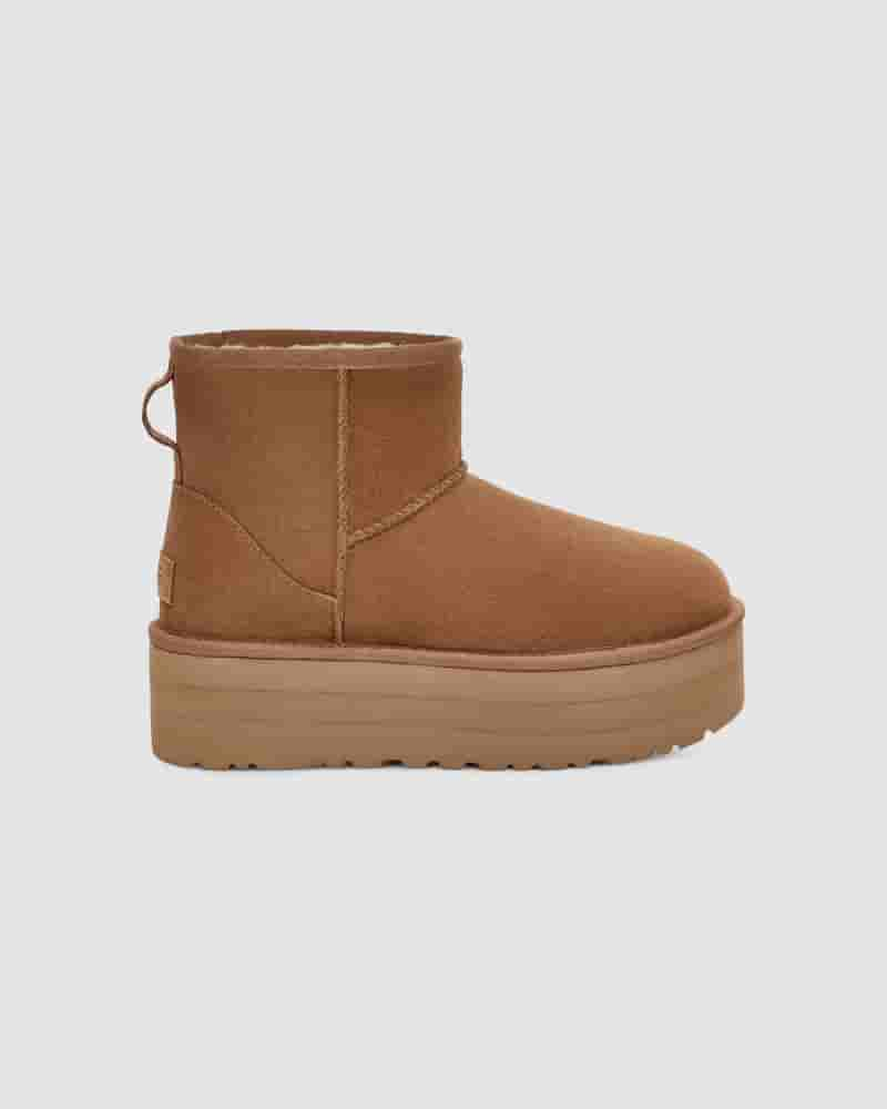 UGG Classic Mini Platform Støvler Børn Kaffe | DKM8710Q