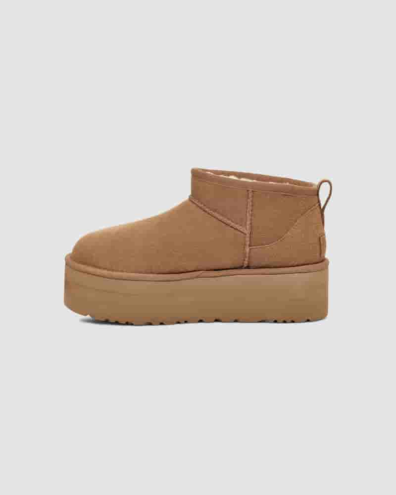 UGG Classic Ultra Mini Platform Støvler Børn Kaffe | DKV8714R