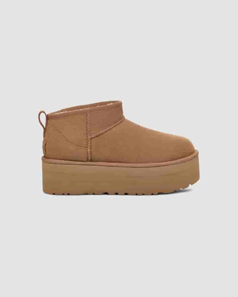 UGG Classic Ultra Mini Platform Støvler Børn Kaffe | DKV8714R