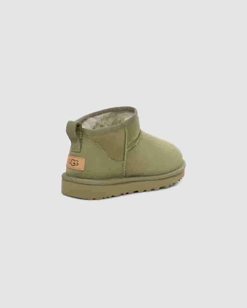 UGG Classic Ultra Mini Støvler Børn Olivengrøn | DKV8707R