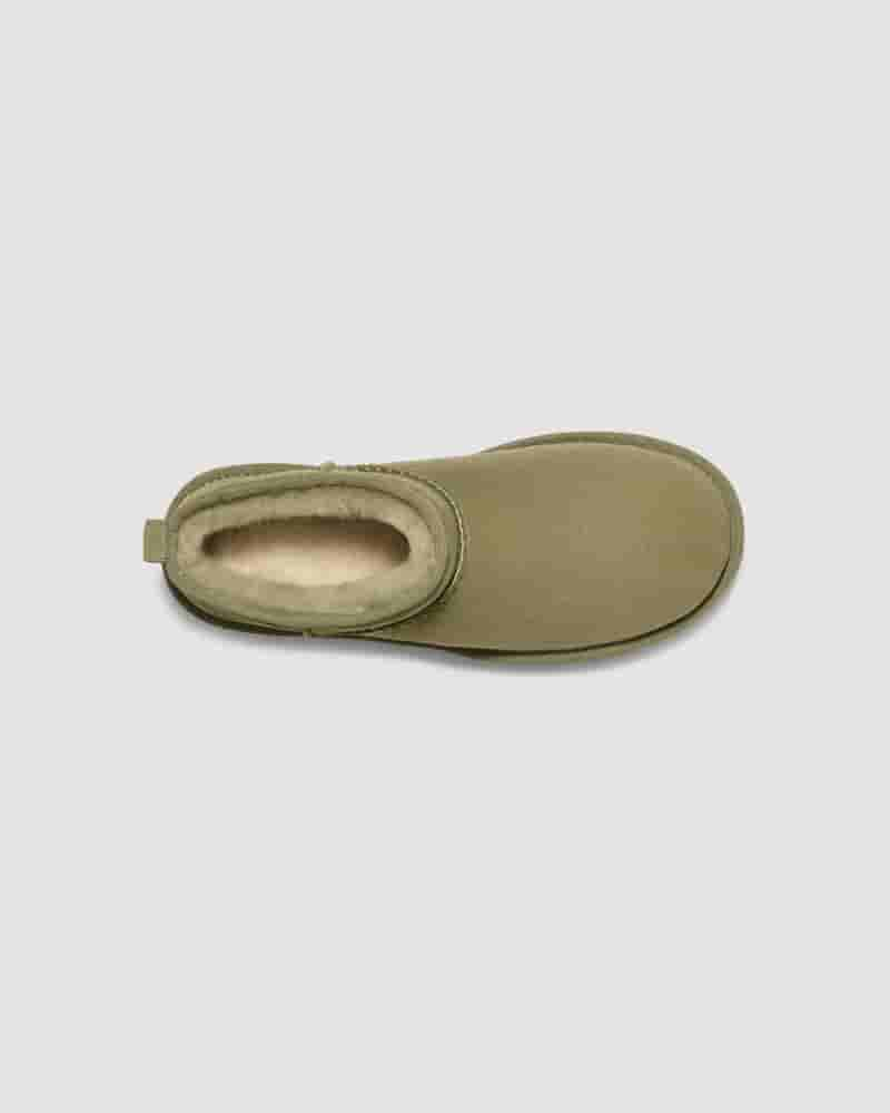 UGG Classic Ultra Mini Støvler Børn Olivengrøn | DKV8707R