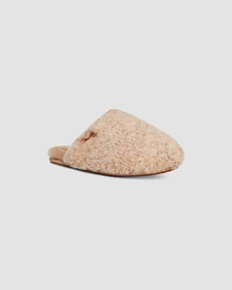 UGG Maxi Curly Slide Tøfler Børn Brune | DKZ8717U