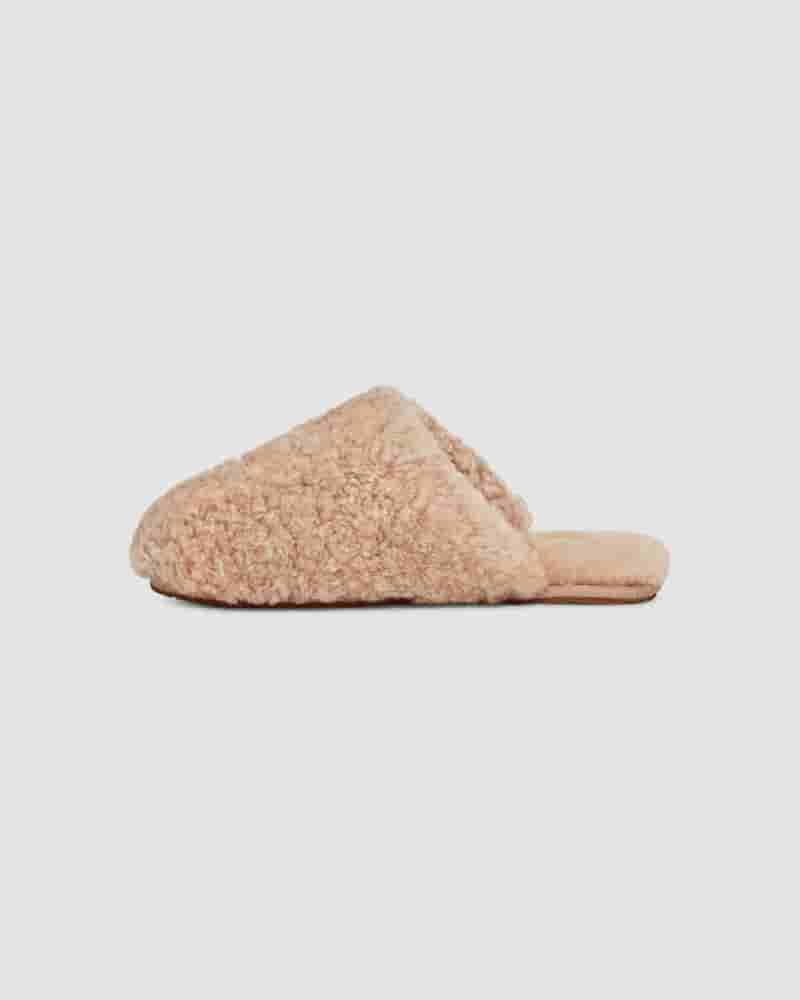 UGG Maxi Curly Slide Tøfler Børn Brune | DKZ8717U