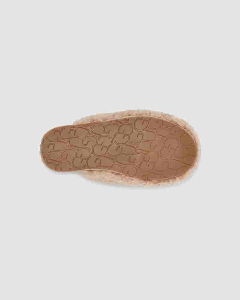 UGG Maxi Curly Slide Tøfler Børn Brune | DKZ8717U