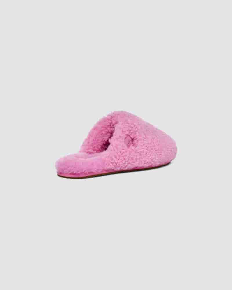 UGG Maxi Curly Slide Tøfler Børn Lyserød | DKC8715T