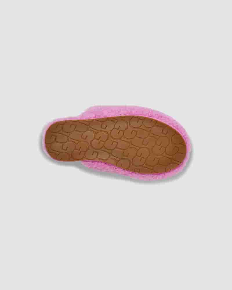 UGG Maxi Curly Slide Tøfler Børn Lyserød | DKC8715T