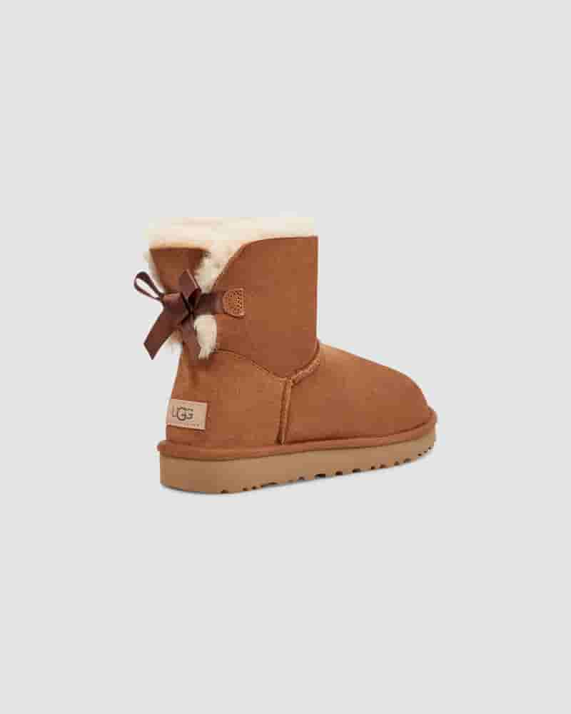 UGG Mini Bailey Bow II Støvler Dame Kaffe | DKQ8528M