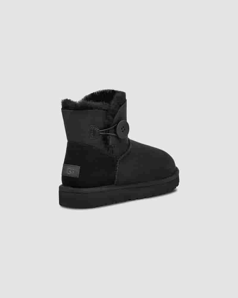 UGG Mini Bailey Button II Støvler Dame Sort | DKT8524C