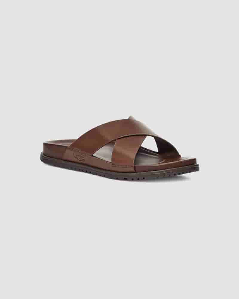 UGG Wainscott Slide Sandaler Herre Kaffe | DKV8655R