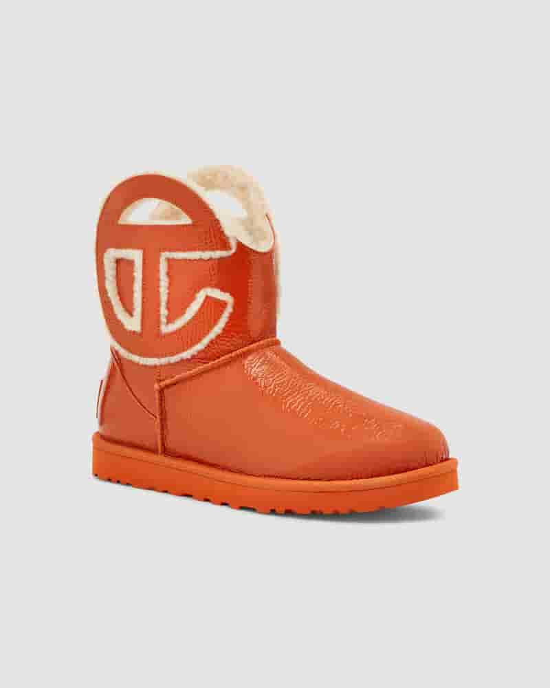 UGG X Telfar Logo Mini Crinkle Støvler Herre Orange | DKU8639Z