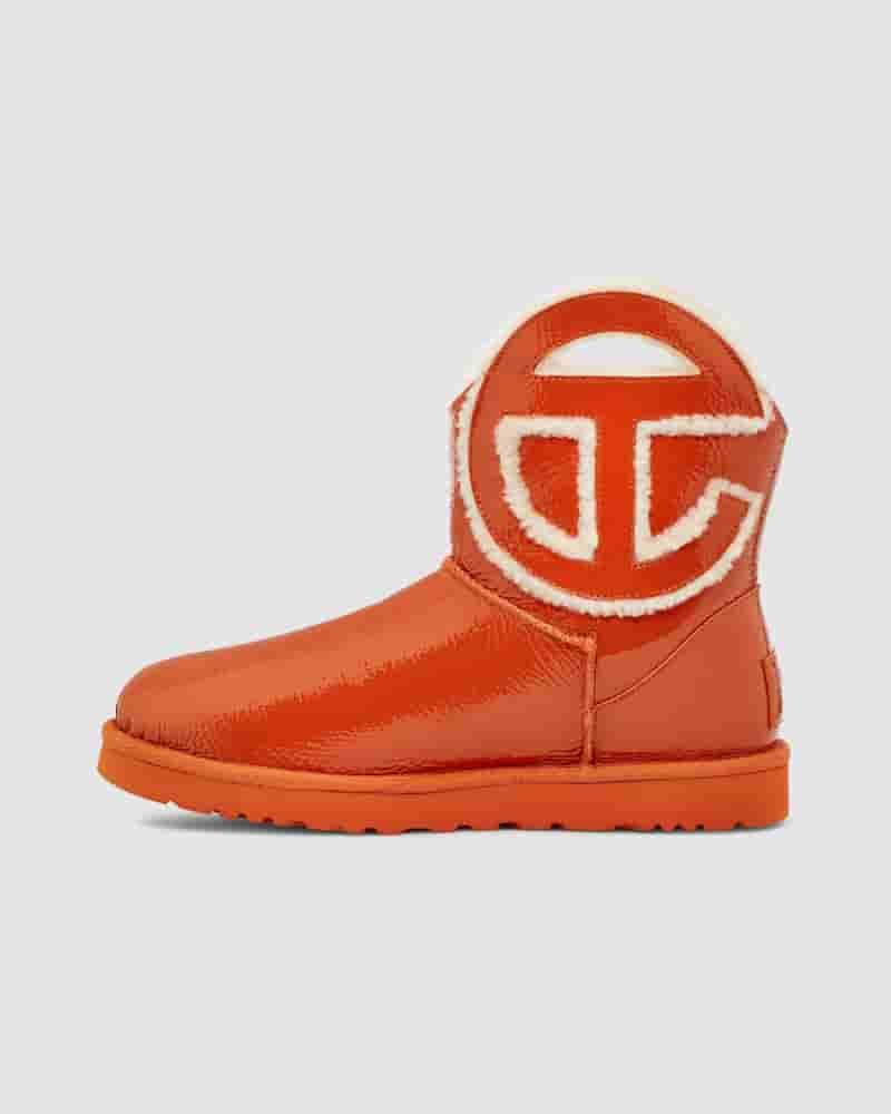 UGG X Telfar Logo Mini Crinkle Støvler Herre Orange | DKU8639Z